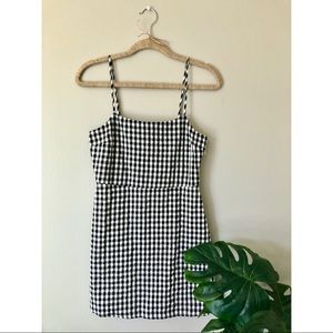 Lulu’s Sawyer Black and White Gingham Mini Dress